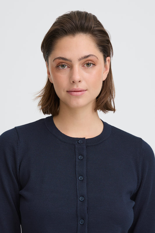 IC Luls O-neck Cardigan - marine