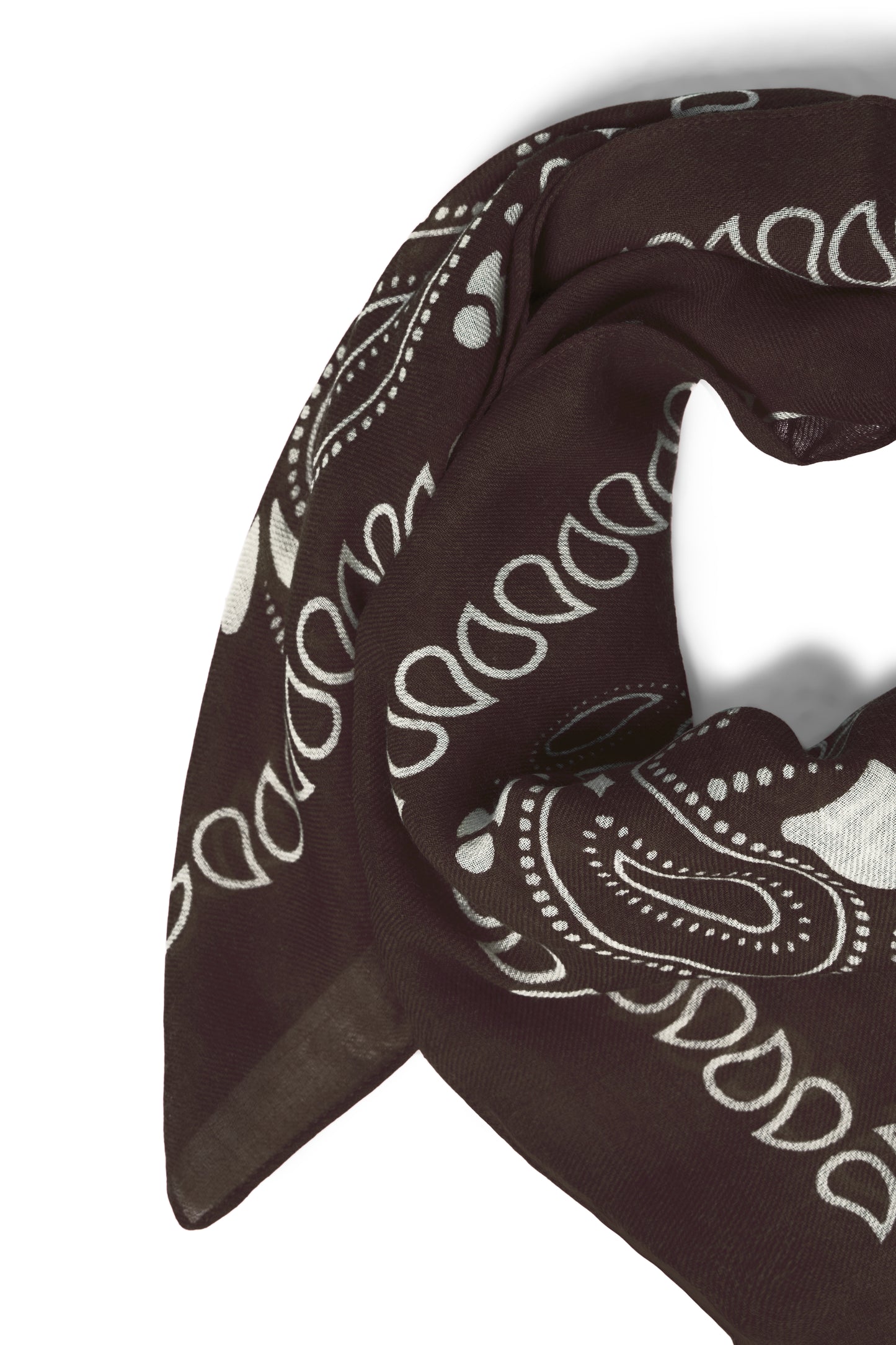 IC MARY Scarf - brun m/mønster