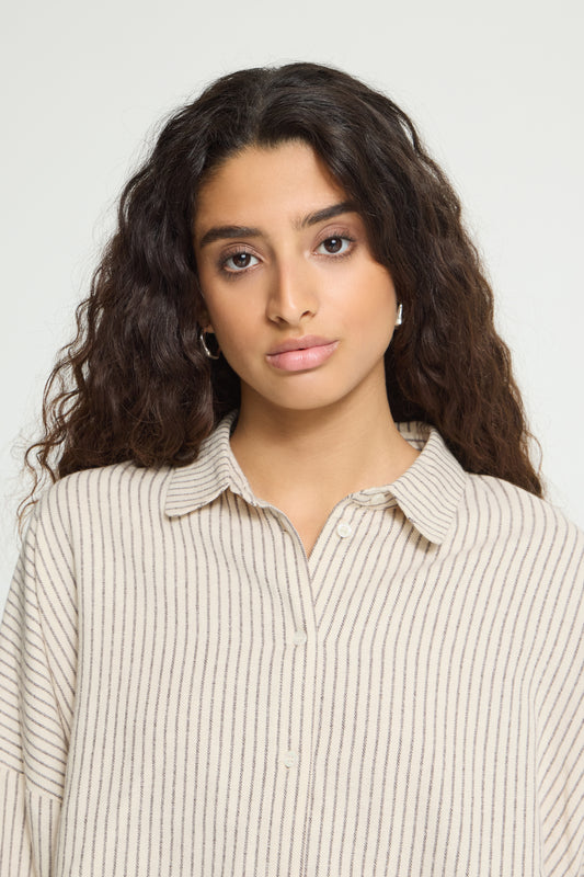 IC TAMANNA SHIRT - birch/coffee