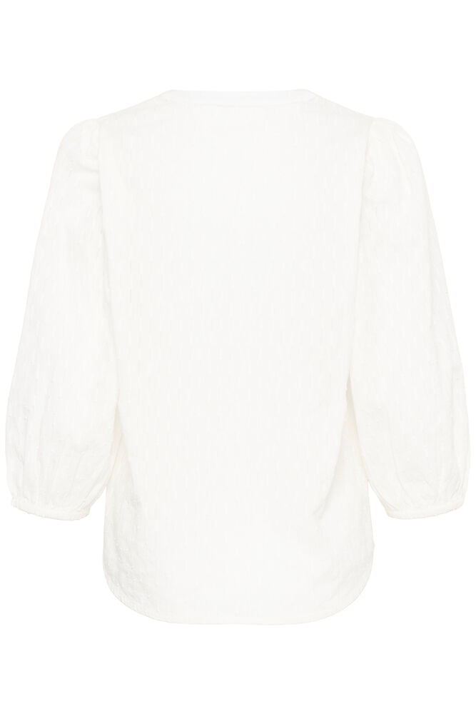 KA Bea Blouse - hvid m/struktur