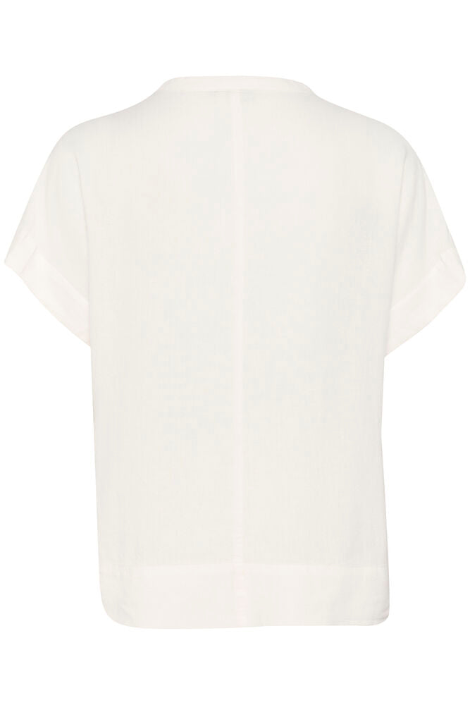 KA Milia wing SL hør blouse - hvid