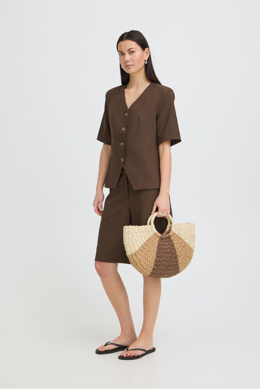 IC Fava Blazer m/korte ærmer - brown