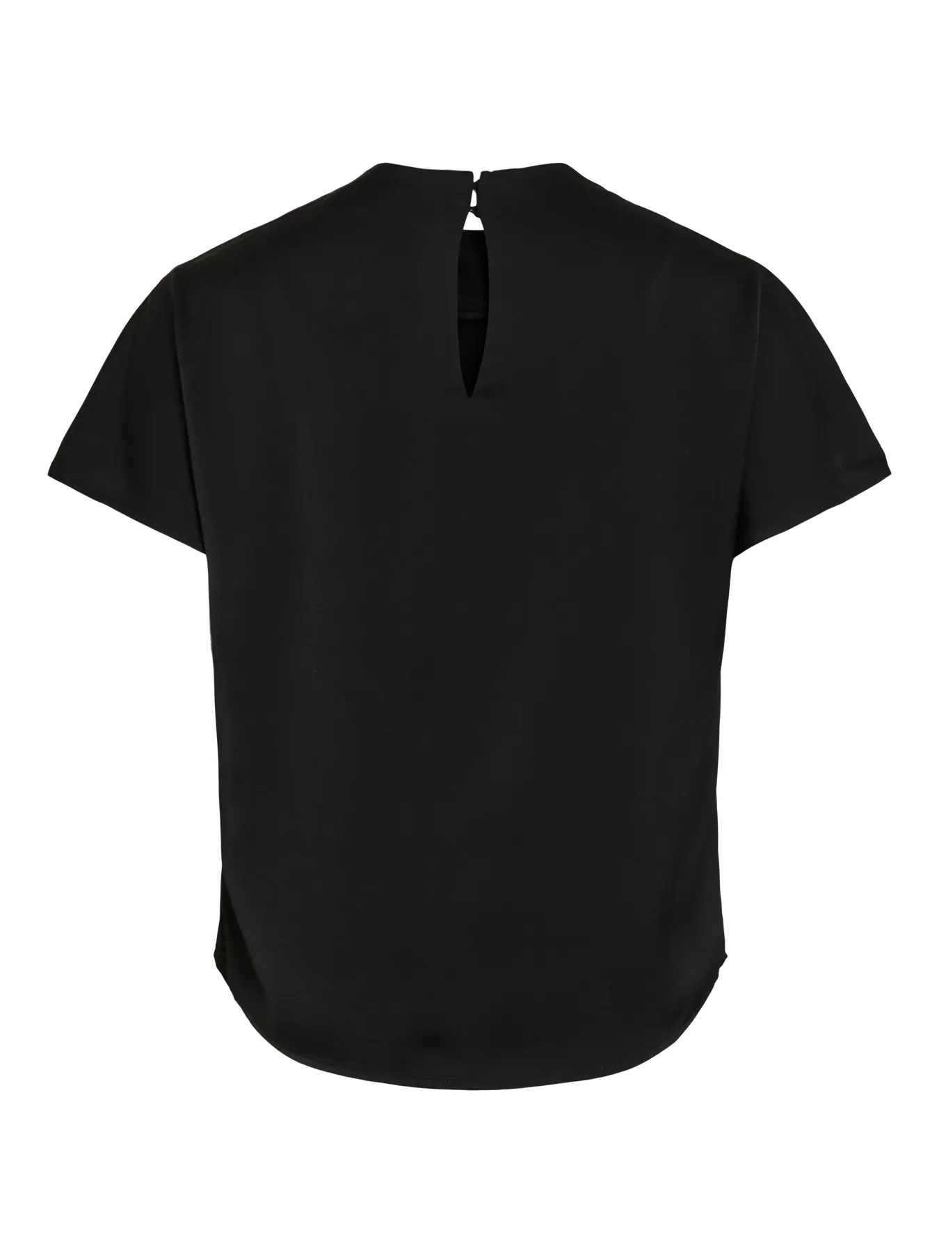 VL VIELMINA FUNNEL NECK S/S BLUSE TOP - black