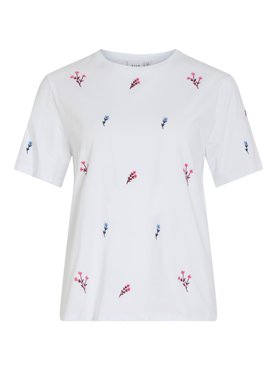 VL VISANAYA S/S T-shirt - hvid m/farvede blomster