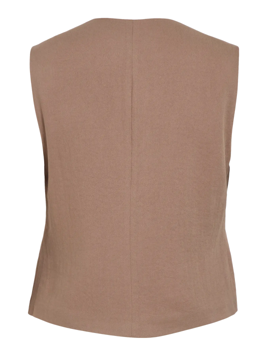 VL VIFLEA S/L TAILORED VEST - brun