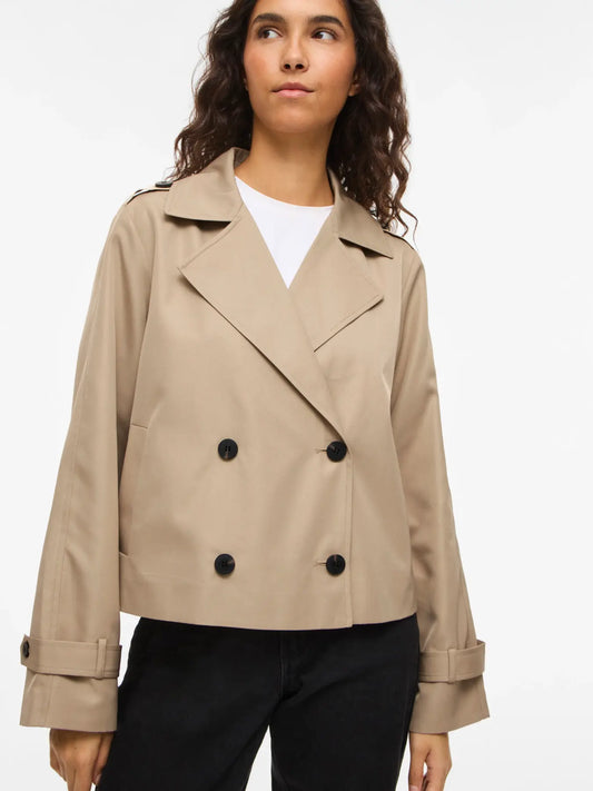 VL VIADDISON L/S SHORT JACKET - beige