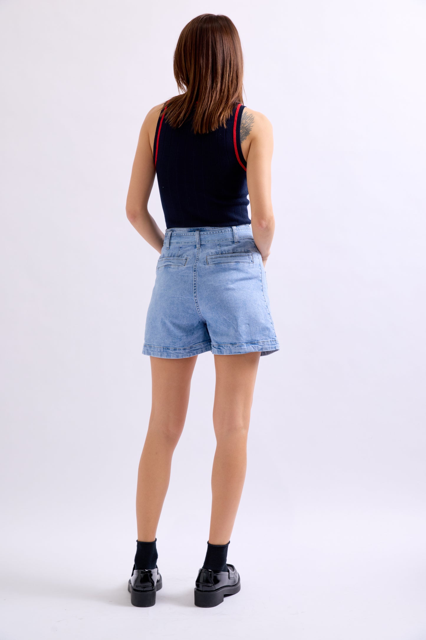 PdJ shorts - lys denim m/fine hjerte lommer