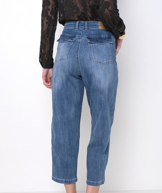 PdJ bukser - mellem blå - løs i look - 98660 - jean blue