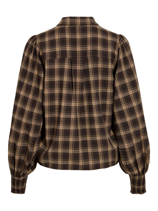 VL VILENE CHECK L/S SHIRT - BRUN TERN