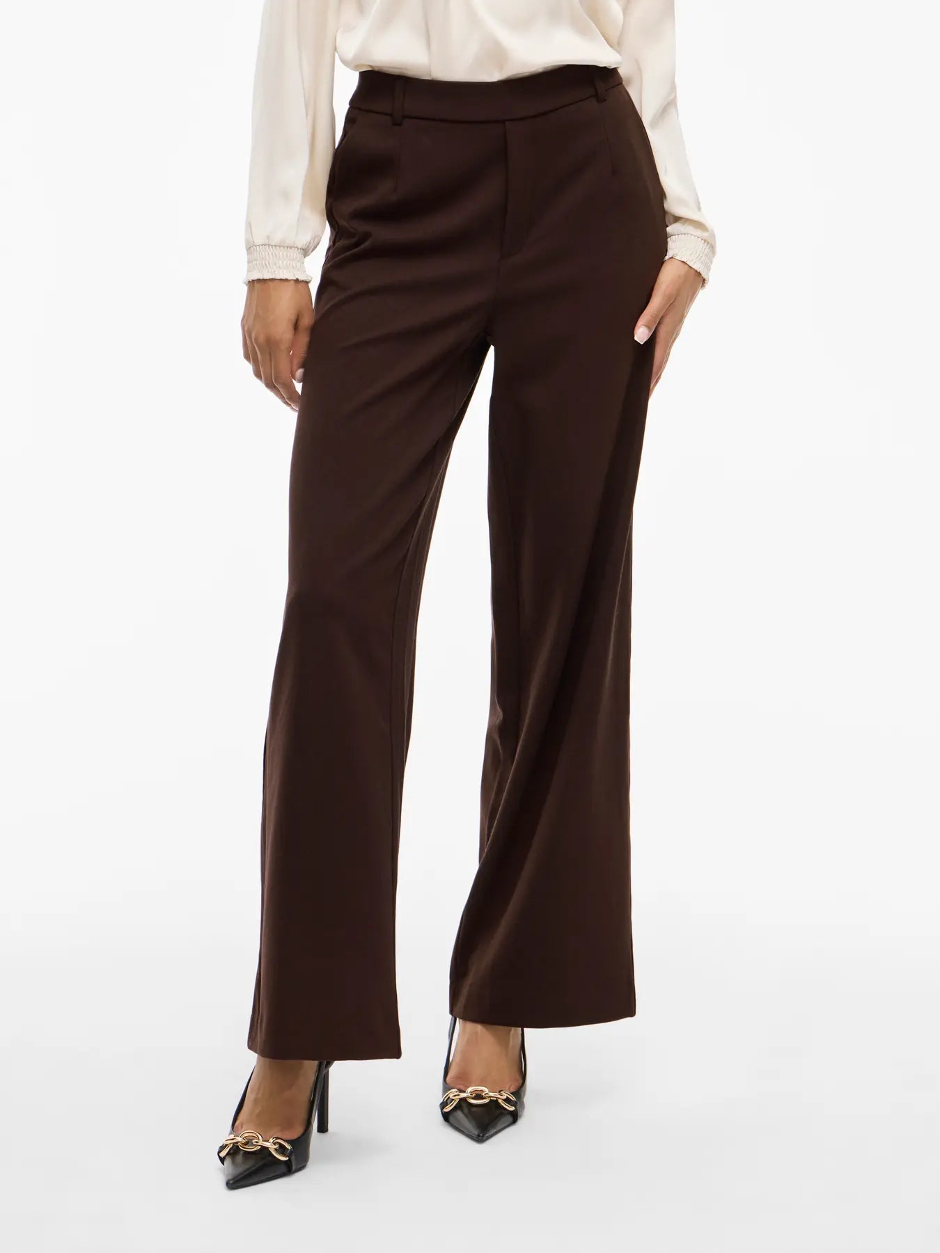 VL VIVARONE HW WIDE PANT - chokolate