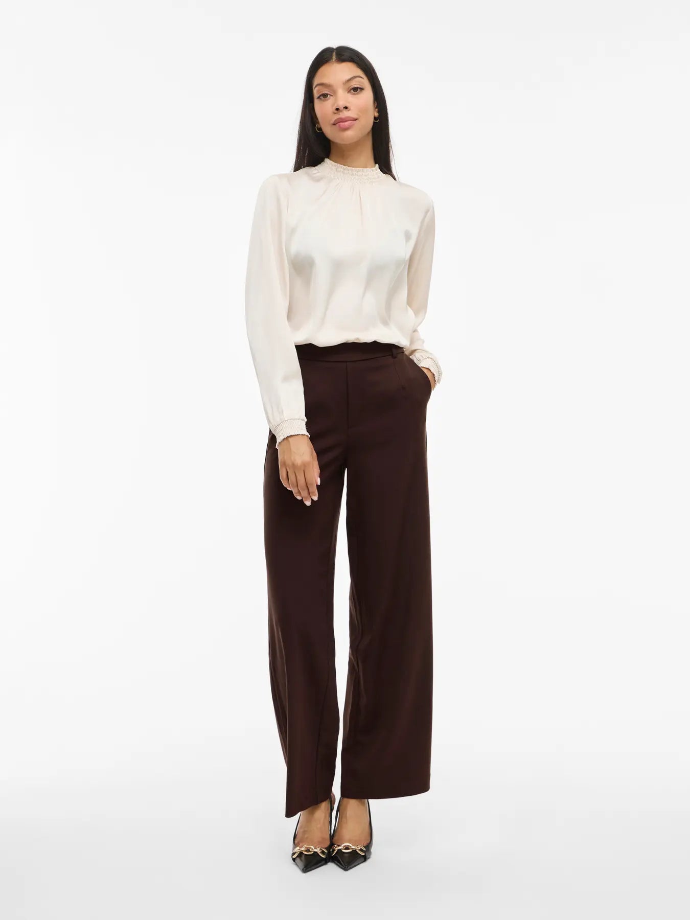 VL VIVARONE HW WIDE PANT - chokolate