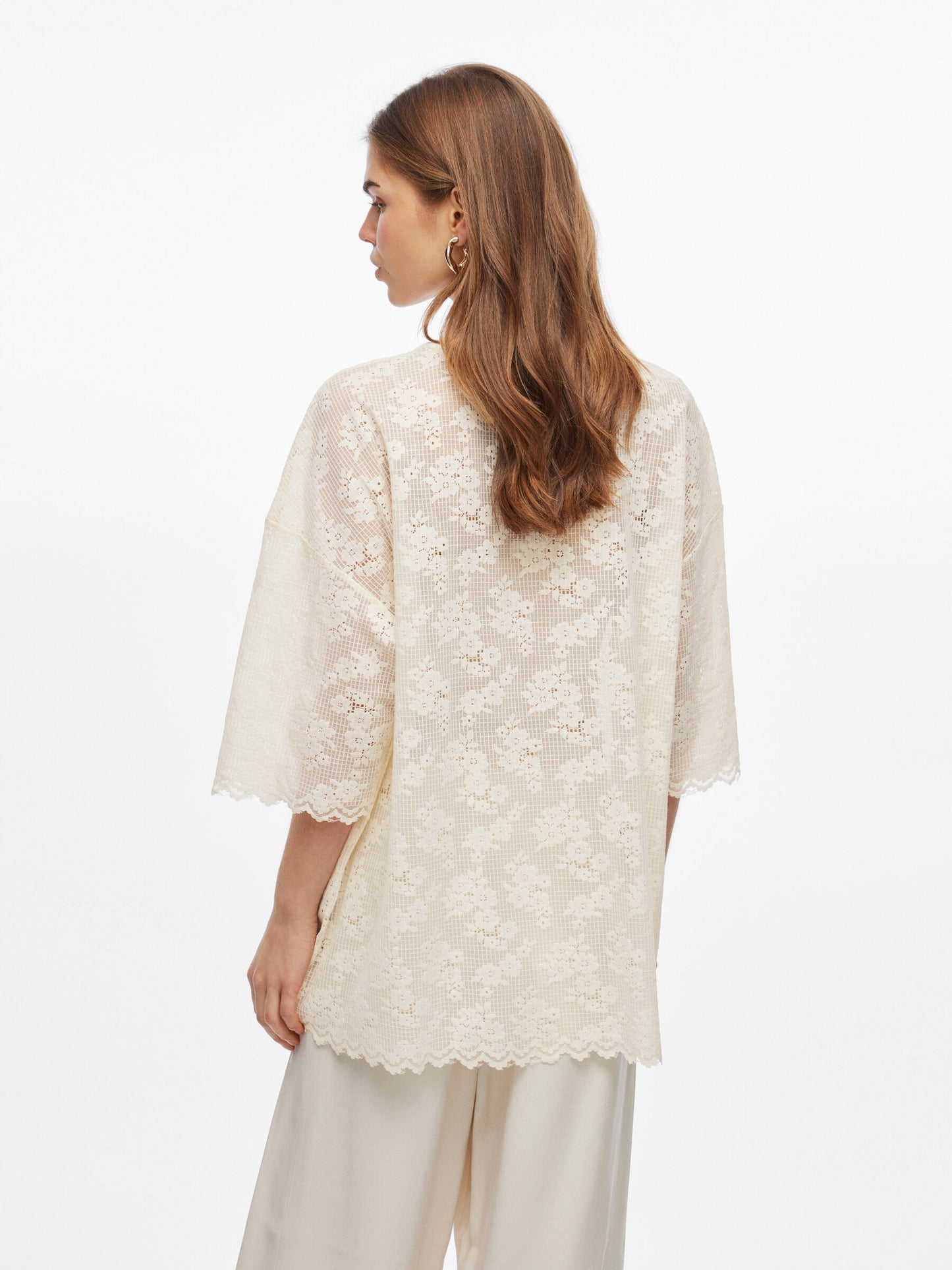 VL Vikolo 3/4 lace T-shirt - beige