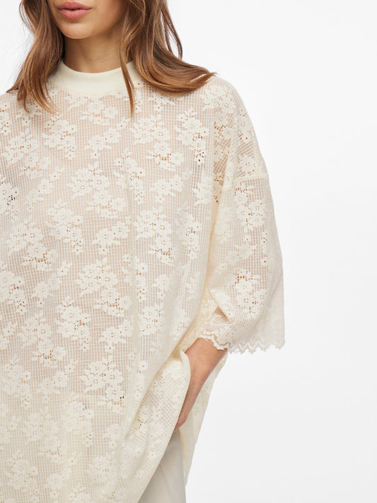 VL Vikolo 3/4 lace T-shirt - beige
