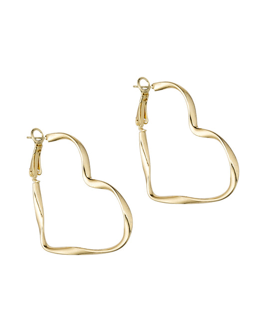 TS Pepine Earring - hjerter - forgyldt