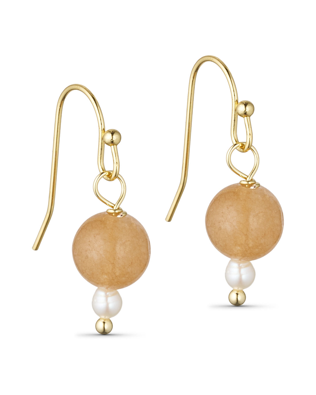 TS Usha Earring - latte farvet natural stones