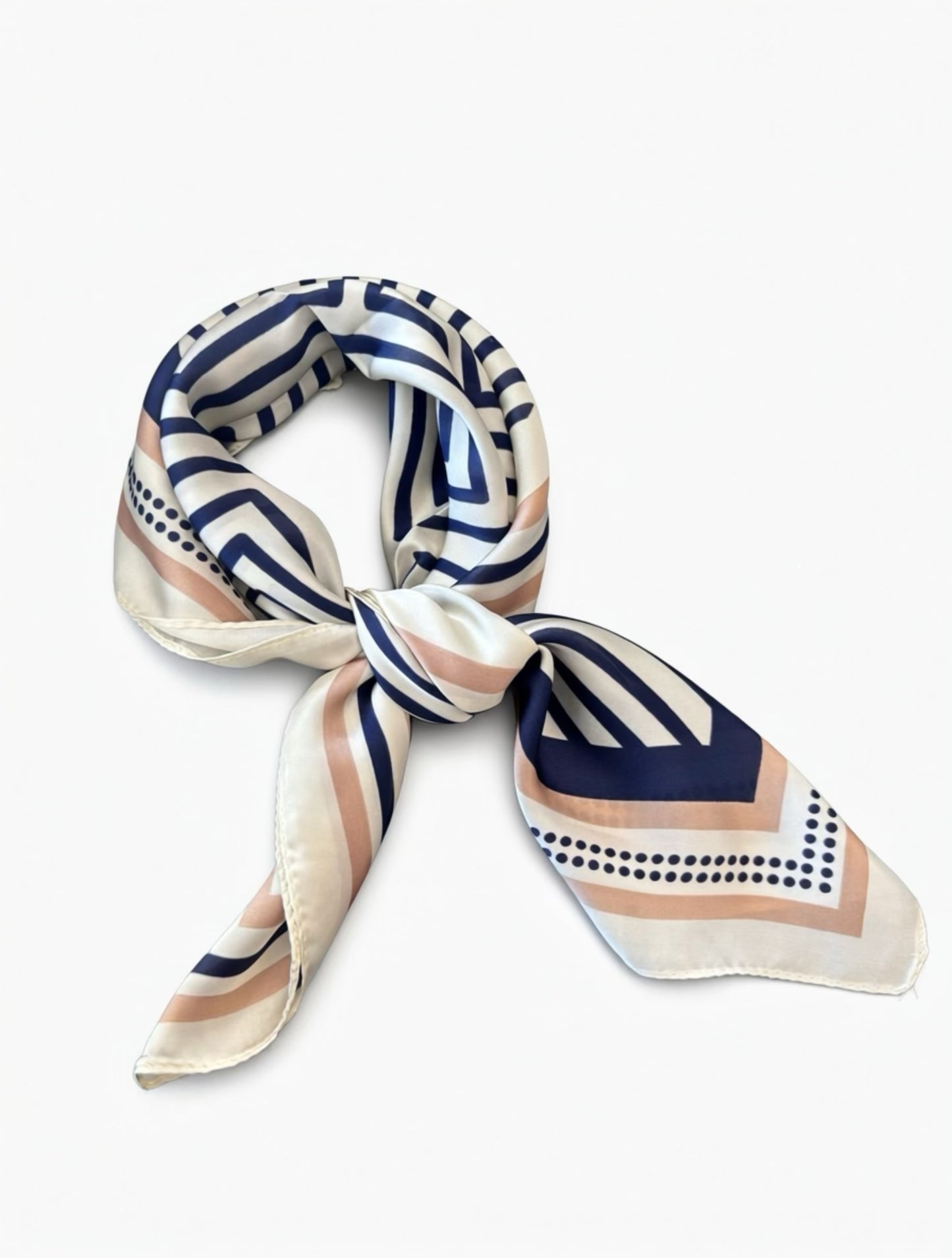 TS Søs Scarf - white-blue-dot stripe