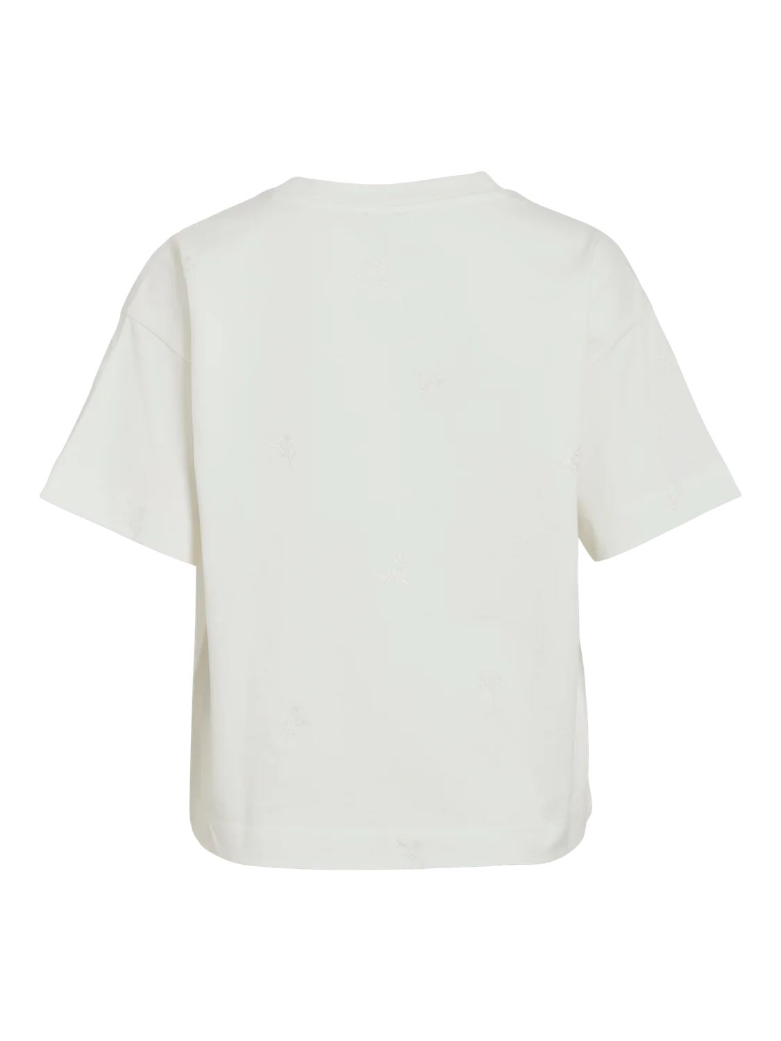 VL Vimonie T-shirt - hvid m/broderede hvide blomster