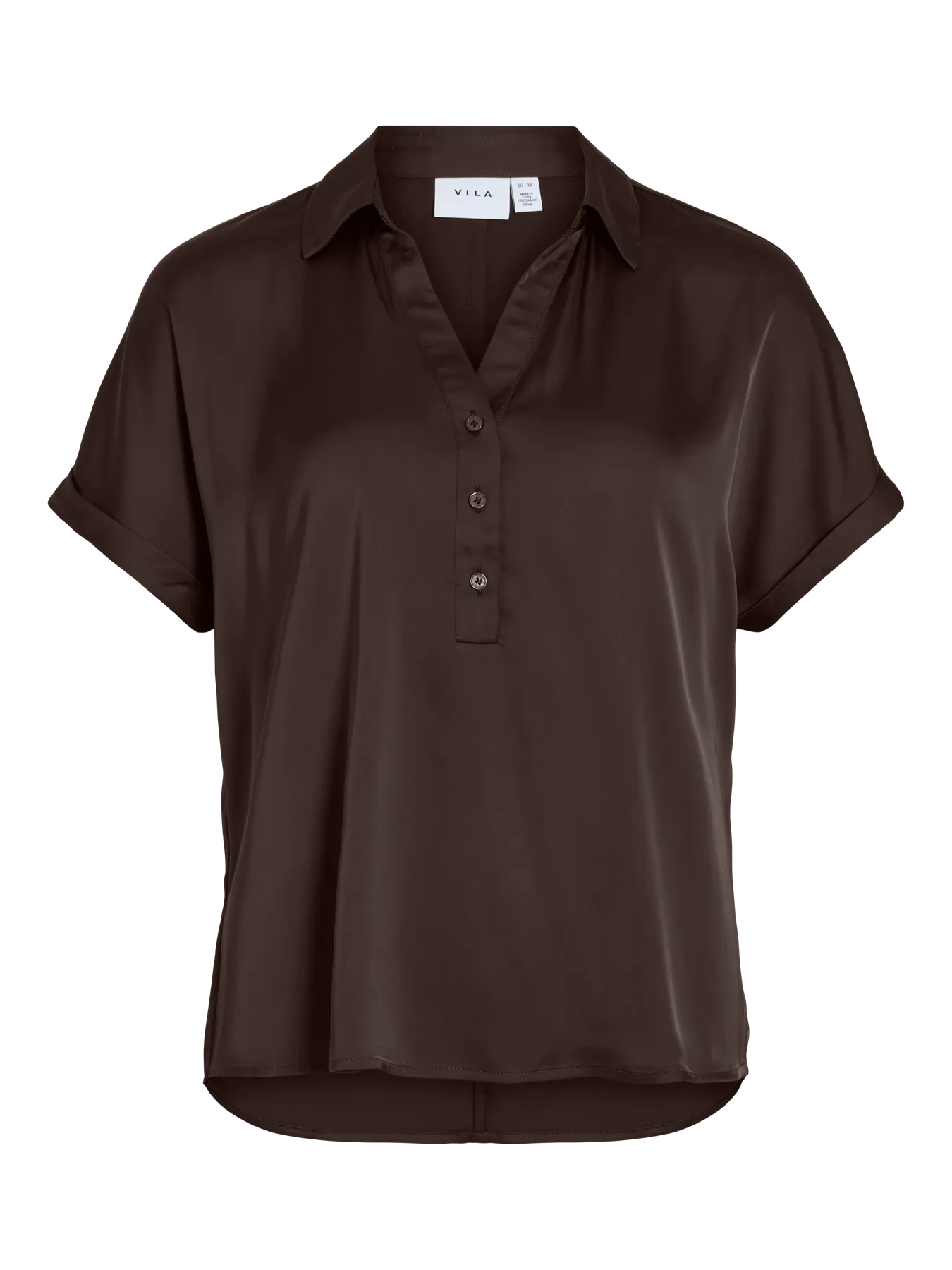 VL VIENNA RAVENNA S/S TOP - coffee bean brown