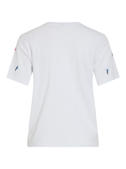 VL VISANAYA S/S T-shirt - hvid m/farvede blomster
