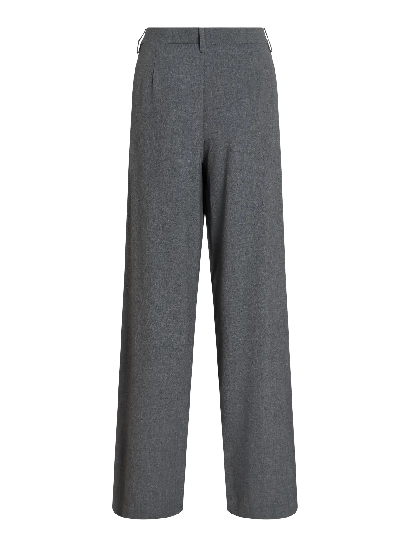 VL VIKARI RW WIDE WVN PANT - dark grey melange