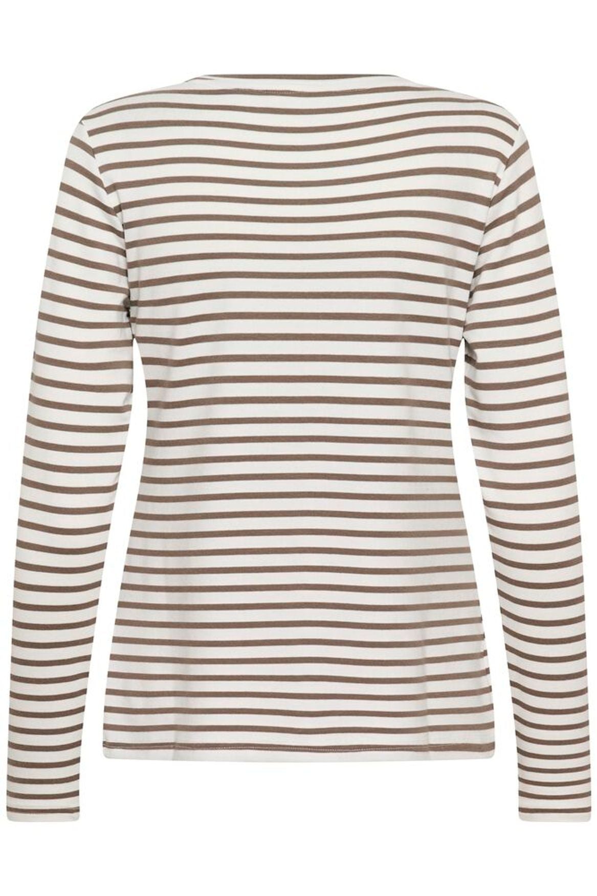 KA Liddy T-shirt m/lange ærmer - brown/beige striber