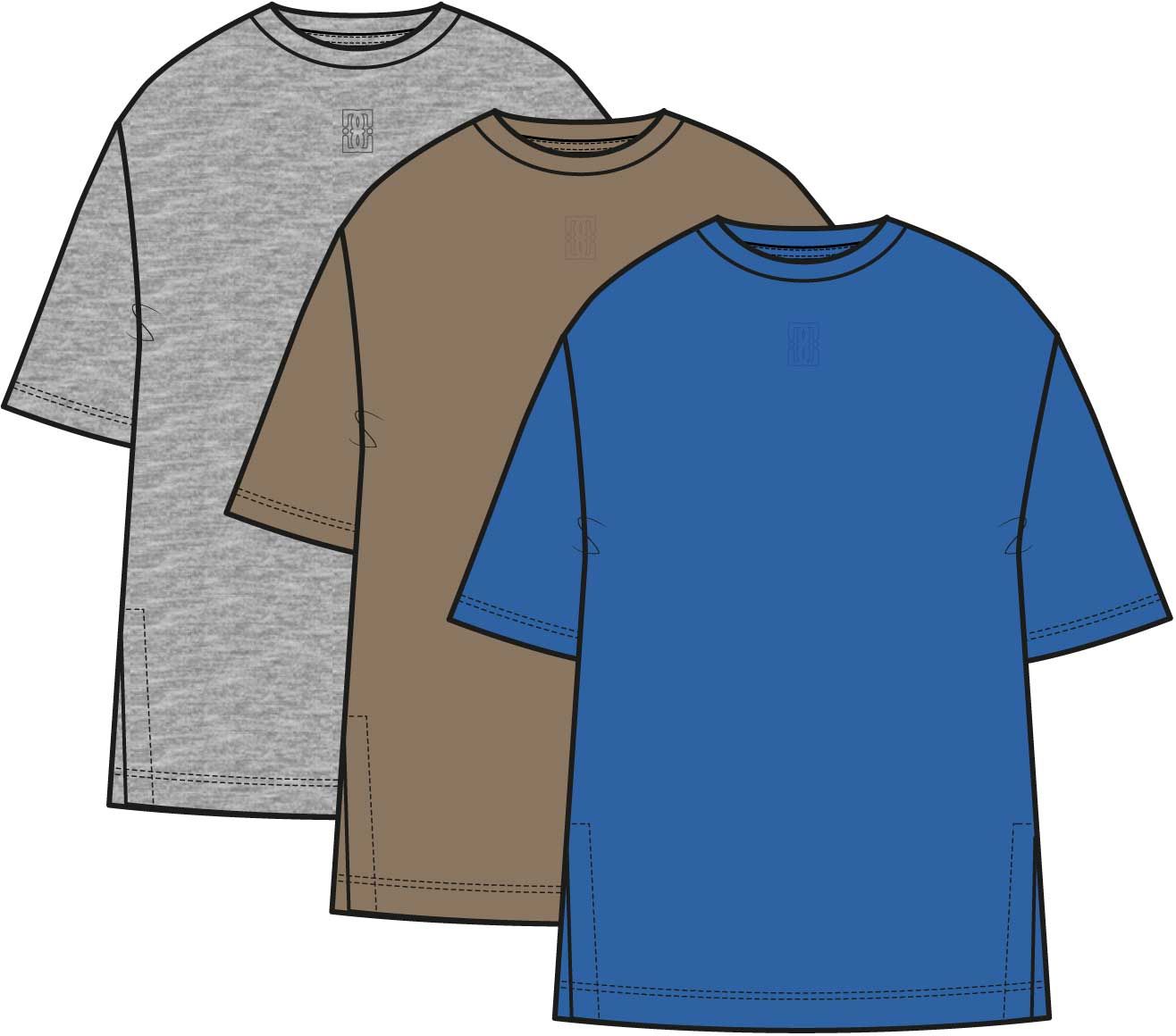 IC COSY bluse m/korte ærmer - klar blå