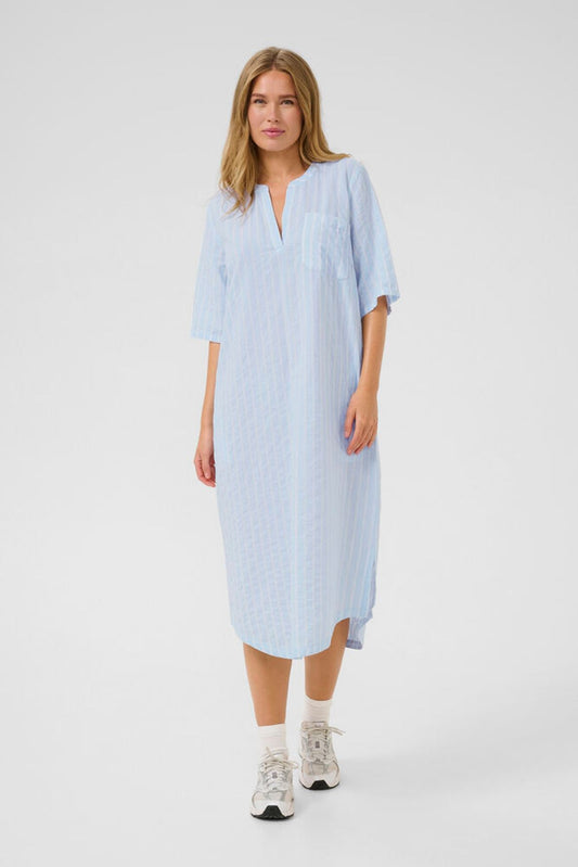 KA Sara Kaftan Dress - blue/white stripe