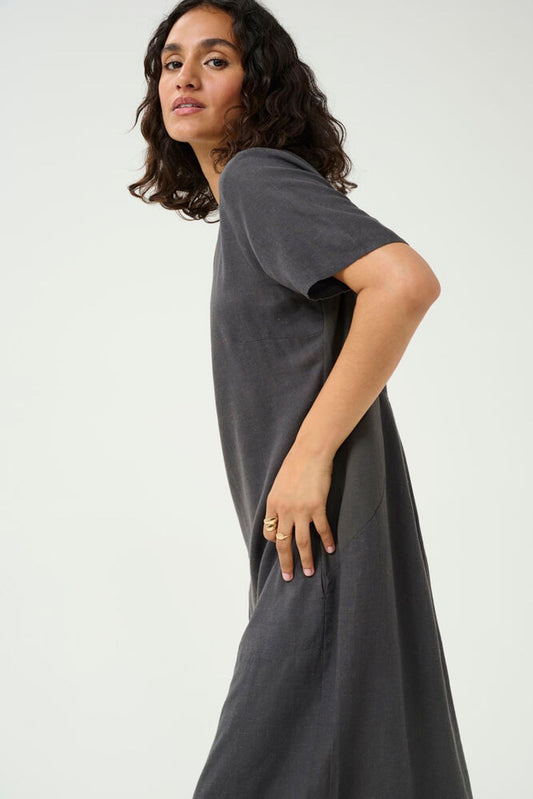 KA Milia Hør Dress - grå