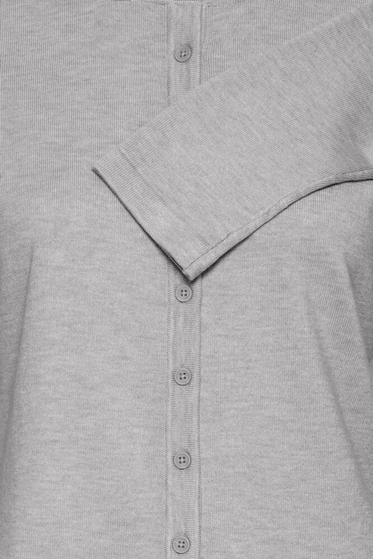 IC LULS O-Neck Cardigan - Light grey melang