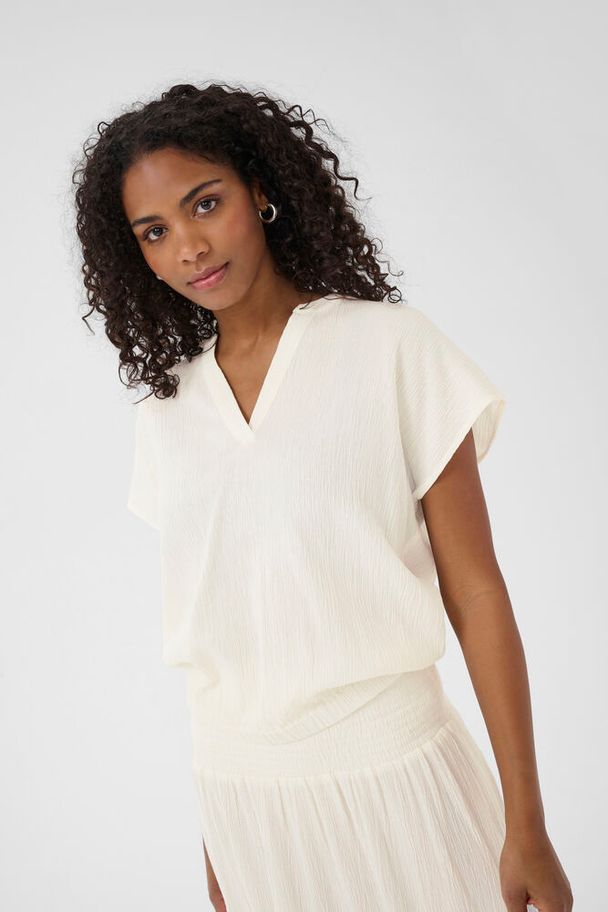 KA Gitte Hør Blouse - Feather Gray Beige