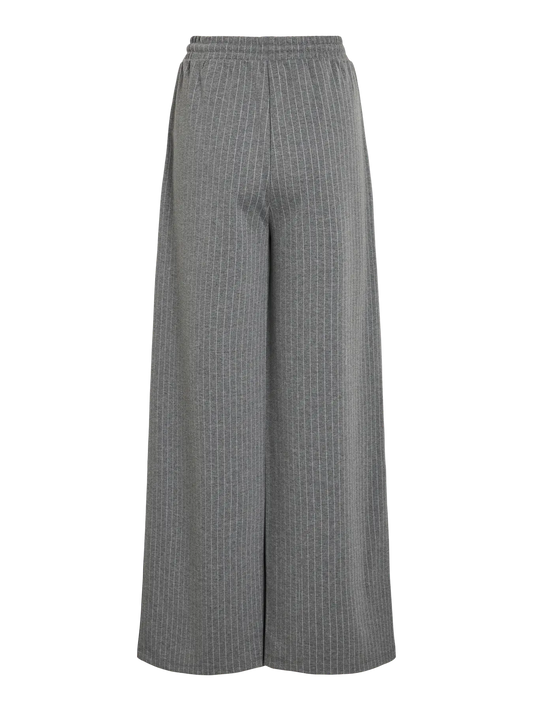 VL VIARLESA HW WIDE PANTS - grå pin stripe