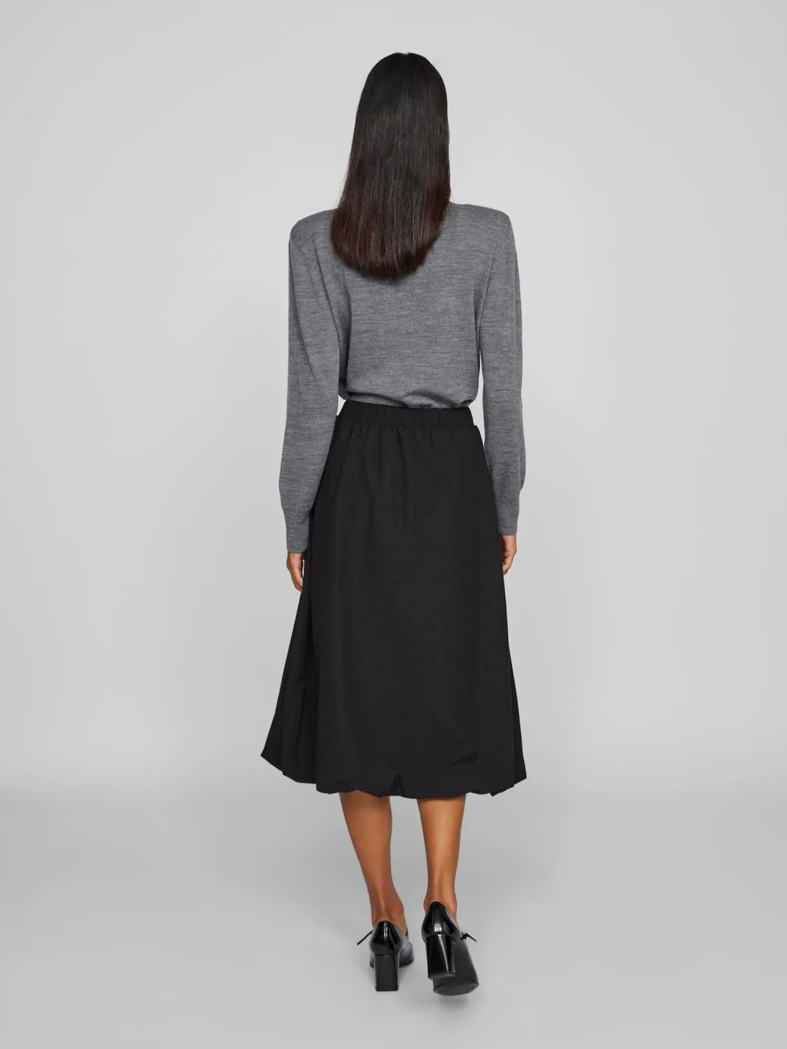 VL Visema Midi ballon skirt - sort