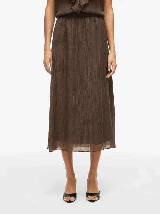 VL VIDANIRA HW MIDI SKIRT - brown