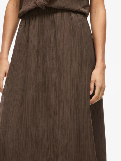 VL VIDANIRA HW MIDI SKIRT - brown