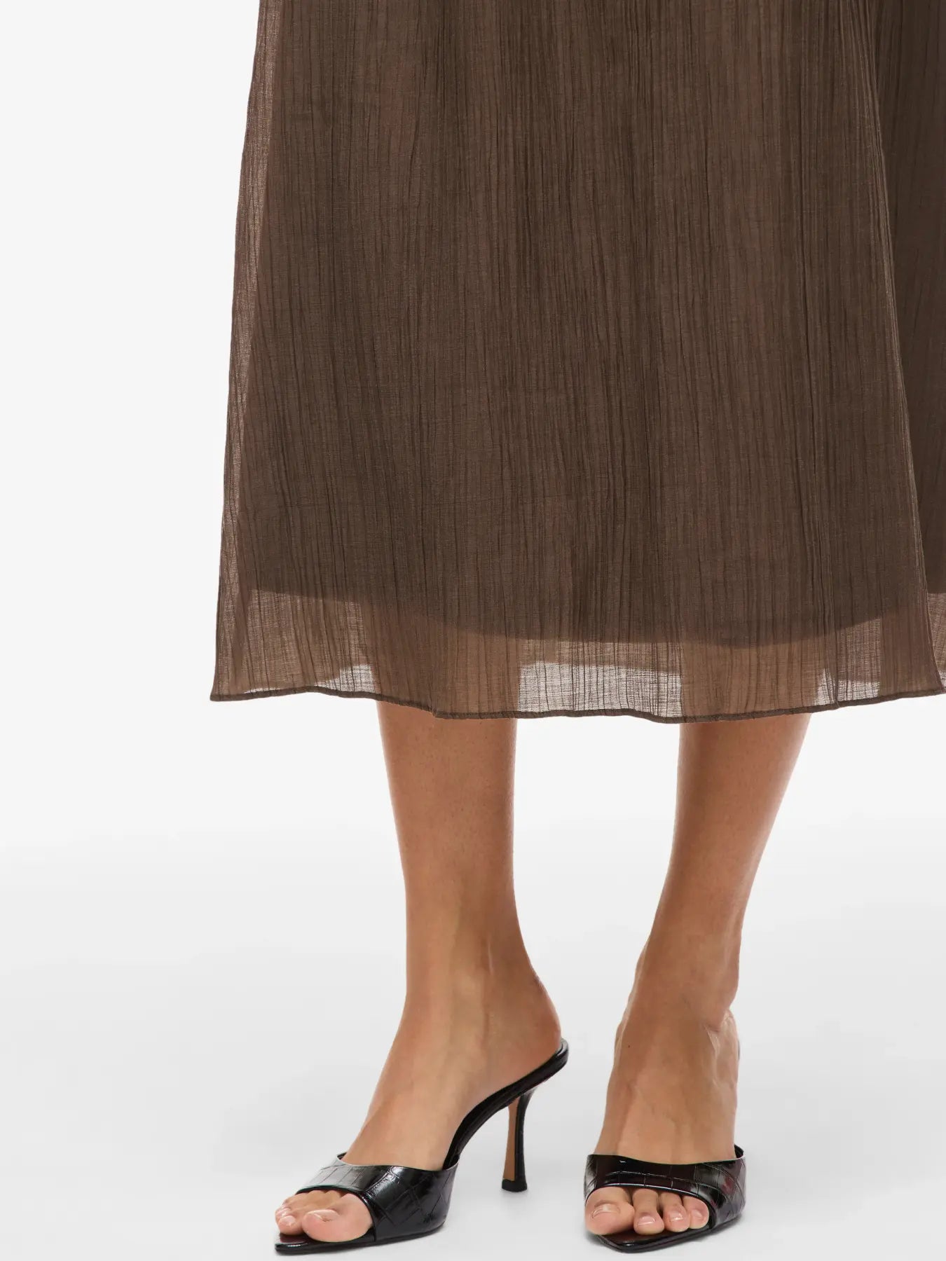 VL VIDANIRA HW MIDI SKIRT - brown