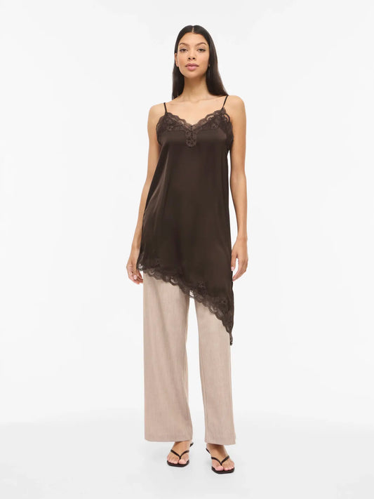 VL VILACEY STRAP DRESS - Coffee Bean