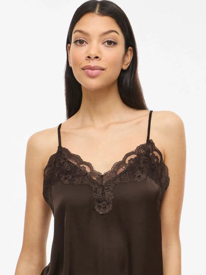 VL VILACEY STRAP DRESS - Coffee Bean