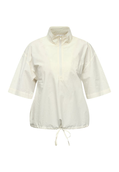 SP ELIAS-SS Zip-Bluse - cream