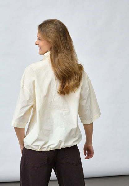 SP ELIAS-SS Zip-Bluse - cream