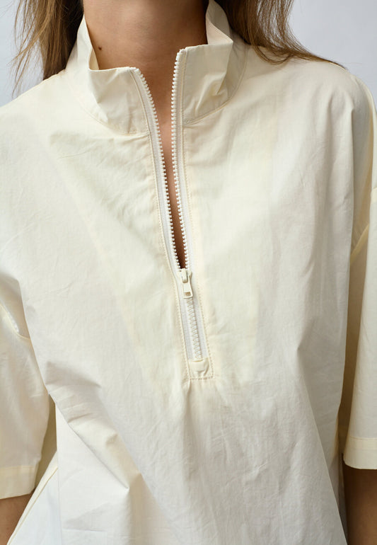 SP ELIAS-SS Zip-Bluse - cream