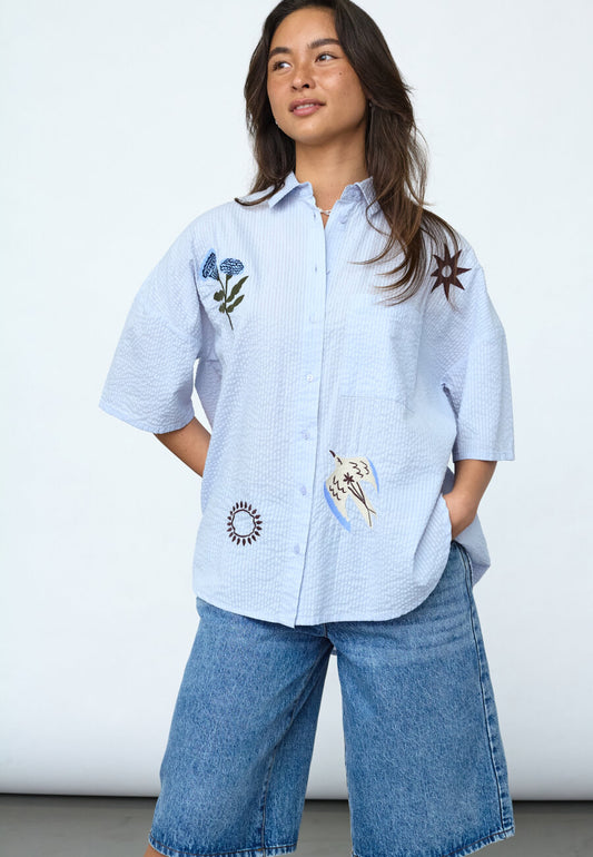SP ELLA-N.SH12 - blue w. stripes