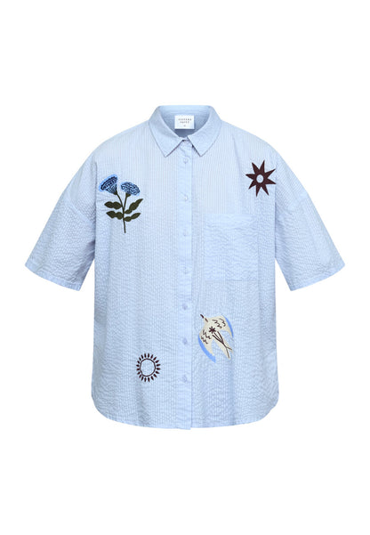 SP ELLA-N.SH12 - blue w. stripes