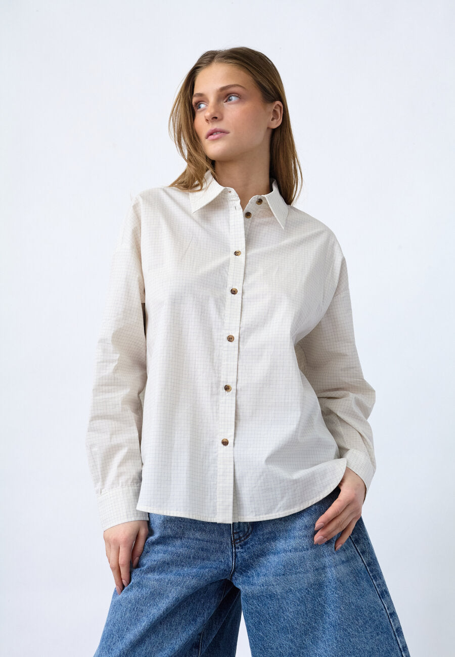 SP EMMU-SH Shirt - cream check