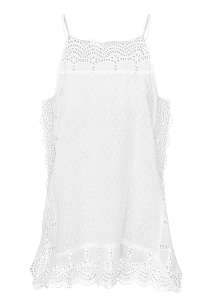 SP IRIS-ST Top m/broderi - hvid