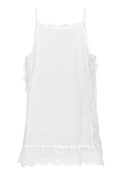 SP IRIS-ST Top m/broderi - hvid