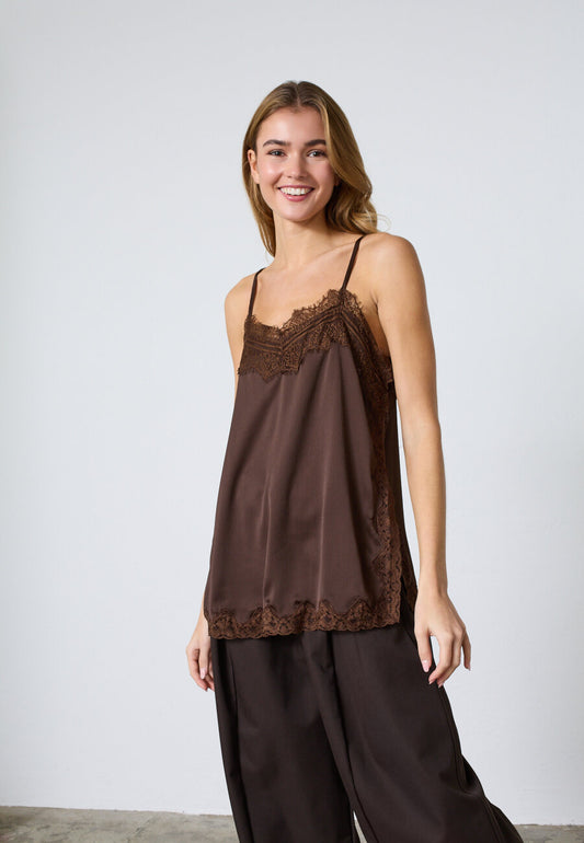SP Isolde top - chocolate