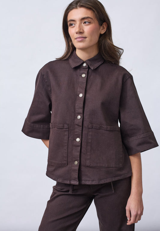 SP OLEA-JA15 - denim jakke - chocolate