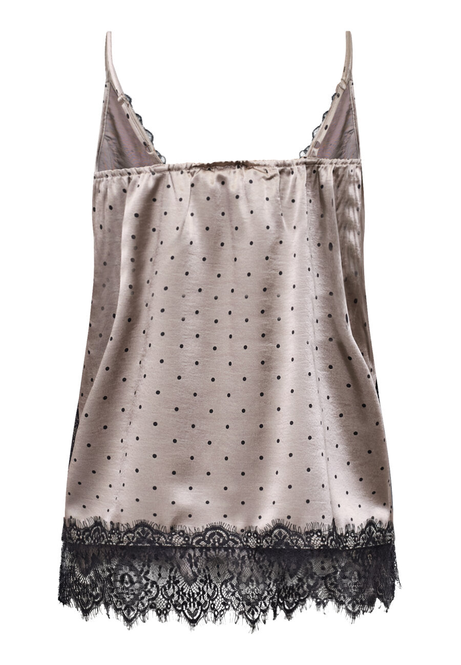 SP VALERIE-ST Top - earth dot beige/sort