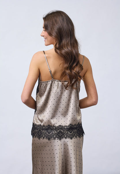 SP VALERIE-ST Top - earth dot beige/sort