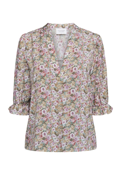 SP Venny SS1 blouse - rosa flowers